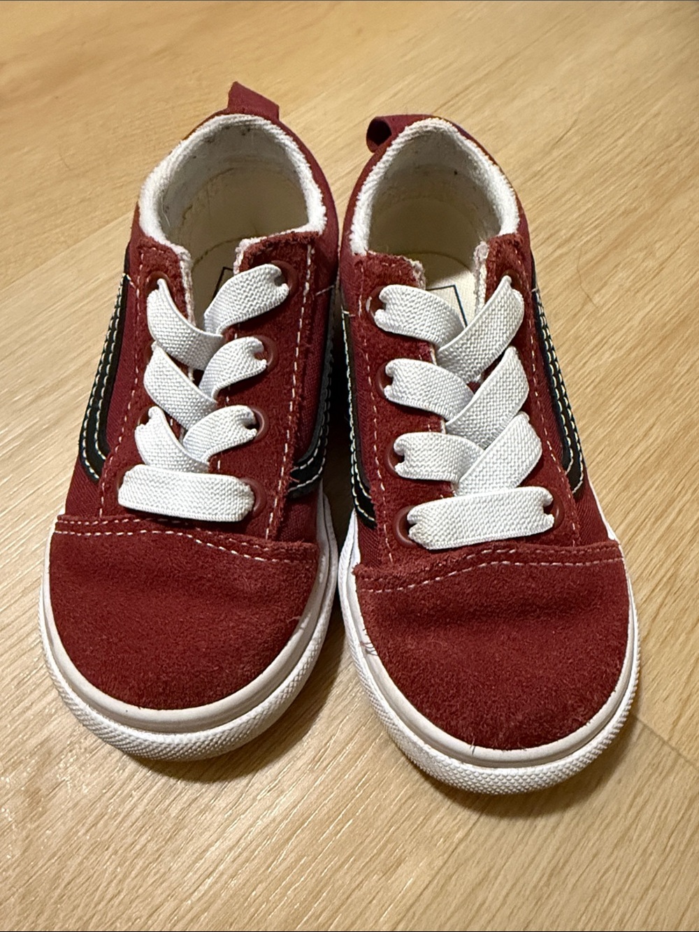 Vans Kids Burgundy Suede Casual Slip on Sneakers
